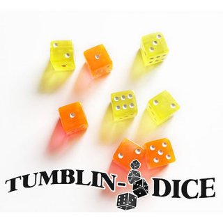 Tumblin-Dice: Würfelset (4 gelb, 4 orangefarben)