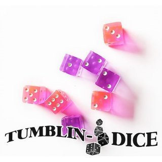 Tumblin-Dice: Würfelset (4 pink, 4 lilafarbene)