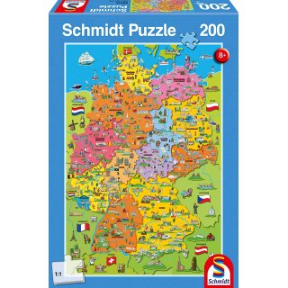 Deutschlandkarte mit Bildern (200 Teile) [Puzzle]