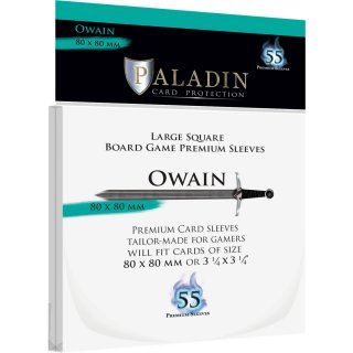Paladin Sleeves: Owain Premium Large Square (80 x 80 mm,...