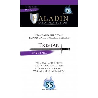 Paladin Sleeves: Tristan Premium Standard European (59 x...