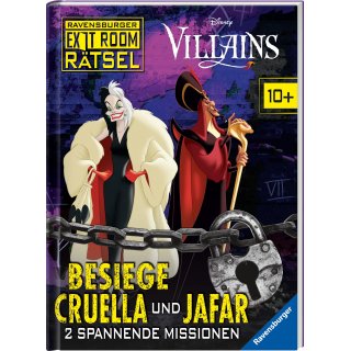 Exit Room: Rtsel &ndash; Disney Villains: Besiege Cruella und Jafar &ndash; 2 spannende Missionen {Mngelexemplar: Minimale Lagerspuren}