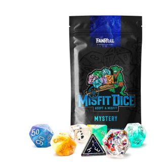 Misfit Dice: Mystery Resin Polyhedral Dice (Set aus 7 Wrfeln)